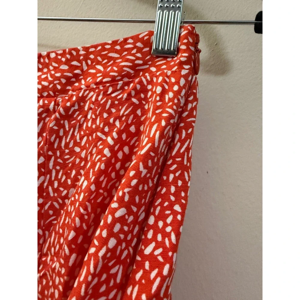 Anthropologie Moglea Dappled A-Line Red & White Micro Dot Maxi Skirt Women's - 0